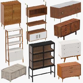 Mid-Century Modern Furniture 02 3D